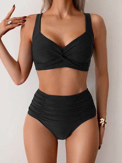 Nicoletta™ | Bikini bandeau avec tissu à volants
