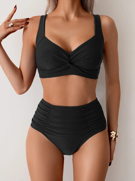 Nicoletta™ | Bikini bandeau avec tissu à volants