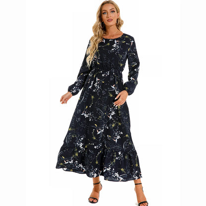 Camille™ | Robe longue bohème en chiffon – Taille haute