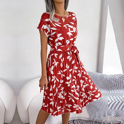 Émilie™ | Robe fleurie élégante à taille haute