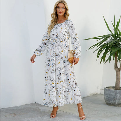 Camille™ | Robe longue bohème en chiffon – Taille haute
