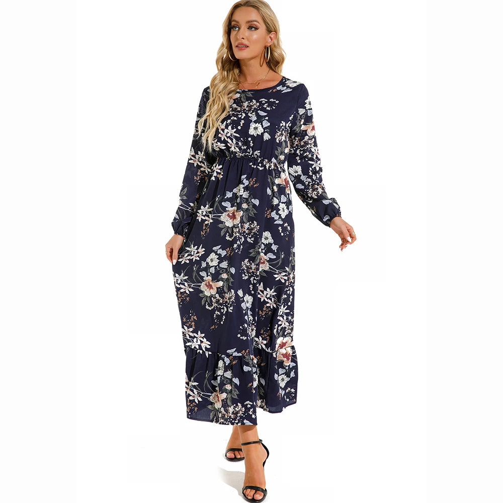 Camille™ | Robe longue bohème en chiffon – Taille haute