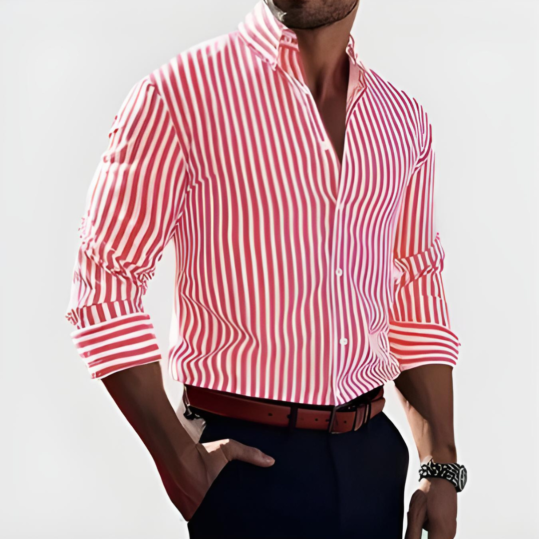 ÉTIENNE™ | Chemise à Rayures pour Homme – Élégant & Confiant
