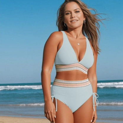 Linda™ | Bikini élégant, taille haute et sculptant