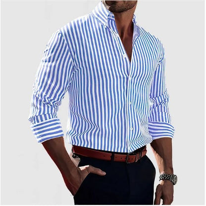ÉTIENNE™ | Chemise à Rayures pour Homme – Élégant & Confiant