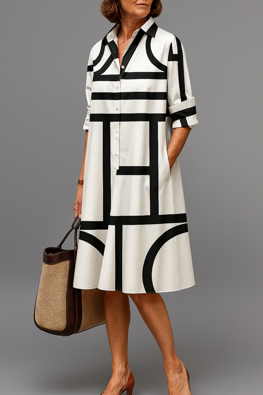 Brigitte - Robe Midi Luxe pour une Élégance Effortless