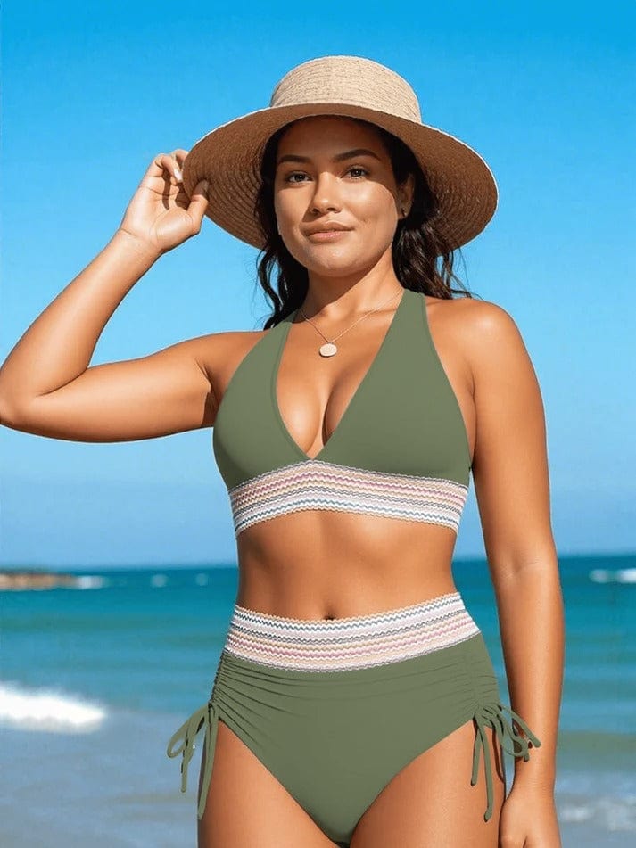 Linda™ | Bikini élégant, taille haute et sculptant